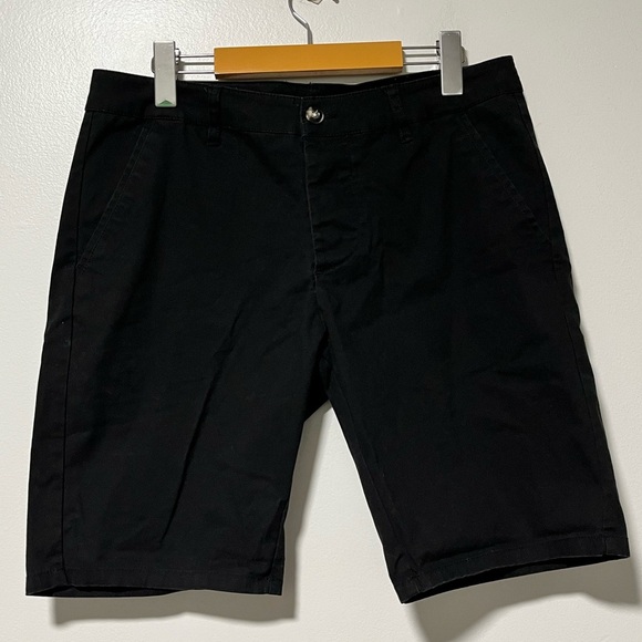 ASOS Men’s Black Chino Shorts Size 32 W Casual Stretch Cotton Blend - Picture 5 of 15